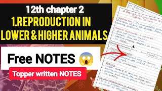 reproduction in lower and higher animals| class 12 reproduction in animal notes| @SSNotes-27