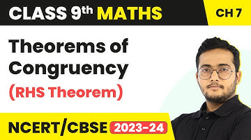Theorems of Congruency (RHS Theorem) - Triangles | Class 9 Maths Chapter 7