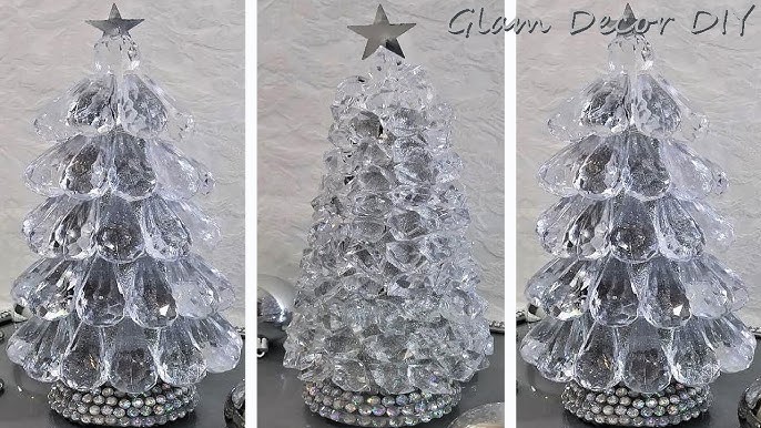 HOW TO DIY GLAM CHRISTMAS DECOR, DIY CRYSTAL GARLAND, BUDGET FRIENDLY LOOK  FOR LESS