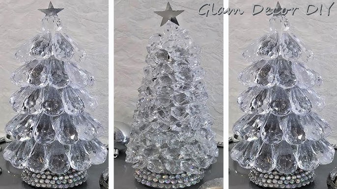 HOW TO DIY GLAM CHRISTMAS DECOR, DIY CRYSTAL GARLAND