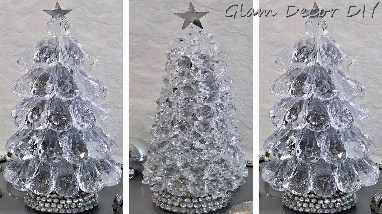 Dollar Tree DIY Glam Crystal Christmas Trees 