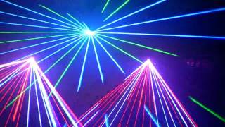 Testing Pangolin Quickshow for Lasershow with minimal techno