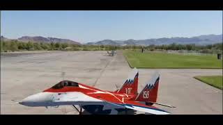 FANTASTIC Russian Mikoyan MiG-29 FORMATION PAIR DUO with OVT VECTORED THRUST Demo~9