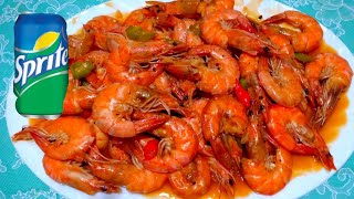 HOW TO COOK GARLIC BUTTERED SHRIMP WITH SPRITE