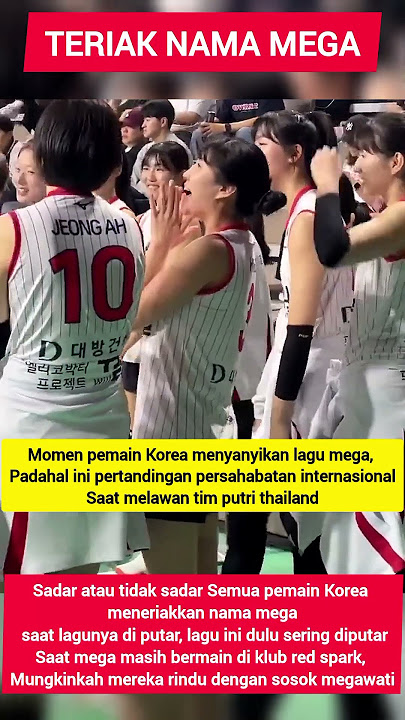 kompak teriak nama mega, pemain Korea reflek menyanyikan lagu mega, #shorts