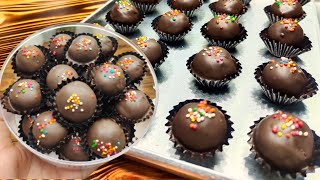 Resep Bola Bola Coklat Marie Susu 3 Bahan || No Oven No Mixer screenshot 4