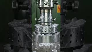 Ultra Slow Motion Ice Cube Crushing in Hydraulic Press | Satisfying Crunch & Shatter#asmr #viral