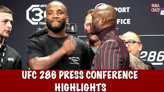 Full UFC 286: Pre Fight Press Conference Face off Highlights