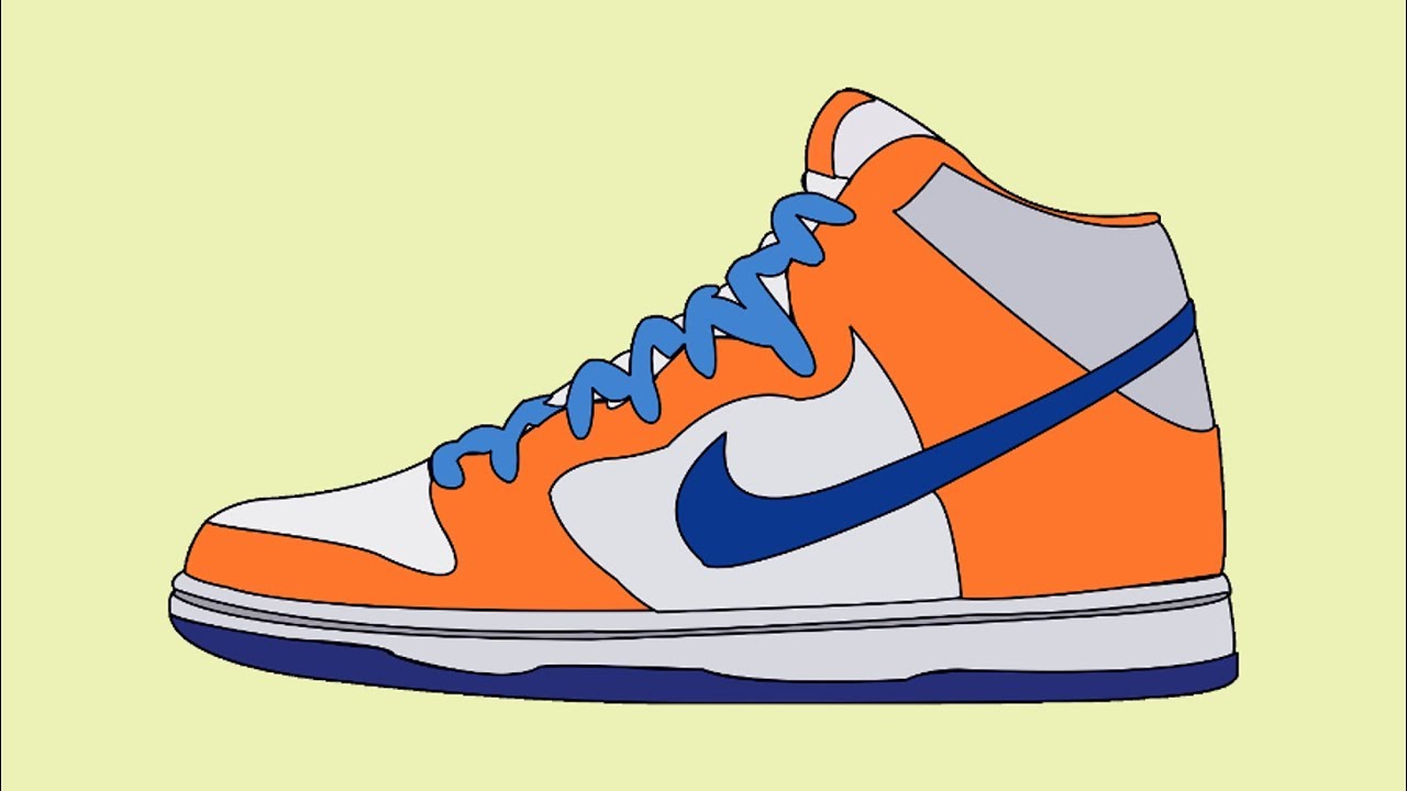 Speed Art | Nike SB Dunk High HYPEBEAST Illustration - Inkscape - YouTube