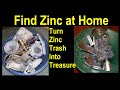 Finding Zinc at home - Zinc for casting - Pouring Zinc metal bars and shot