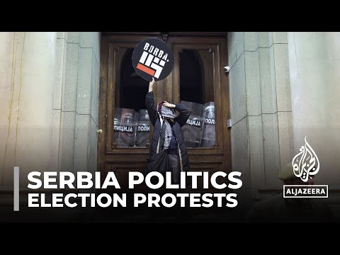 Serbia police fire tear gas as opposition backers demand election annulled