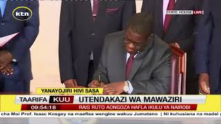 Ruto presides over annual signing of performance contracts by CSs and PSs at State House, Nairobi