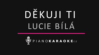 Lucie Bílá - Děkuju Ti | Piano Karaoke Instrumental