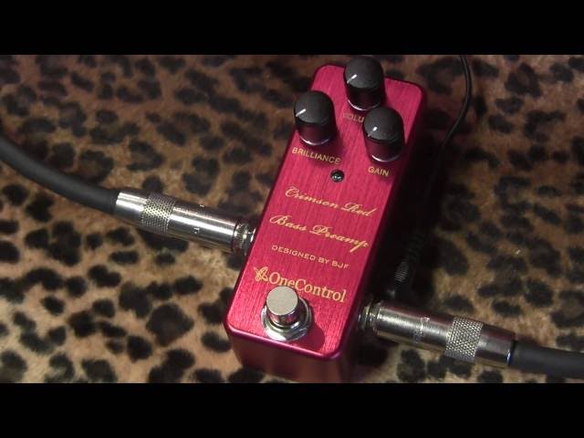 One Control CRIMSON RED BASS PREAMP mini pedal demo on