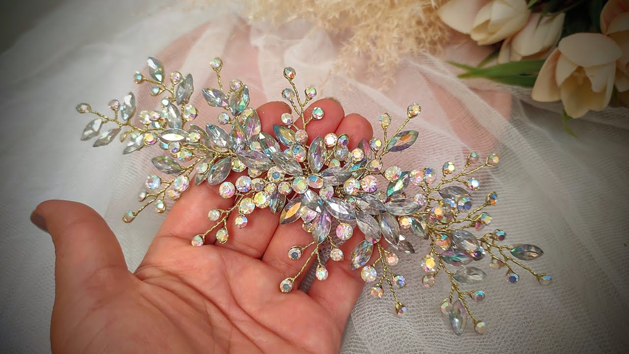 How to make a crystal bridal tiara in Arabic style/diy/bridal crown ...