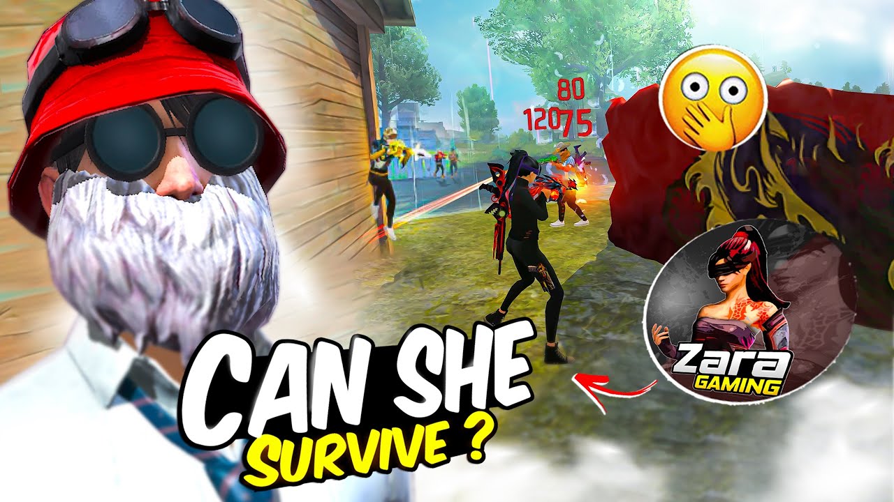 After a Long Time, Duo vs Squad with a Pro V Badge Girl 😳- Free Fire