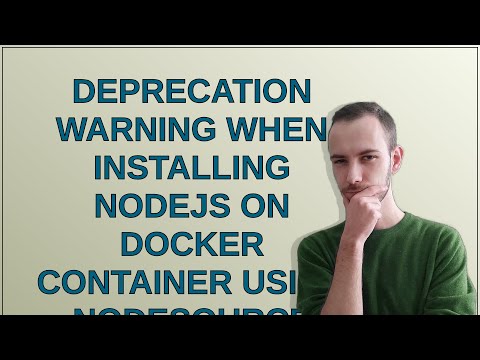 Deprecation warning when installing nodejs on docker container using nodesource install script