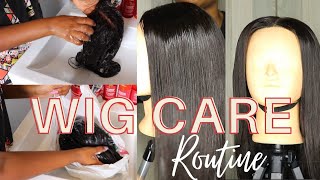 HOW I WASH AND TREAT MY WIG | HOW TO REVIVE A PERUVIAN WIG AT HOME | South African Youtuber screenshot 3