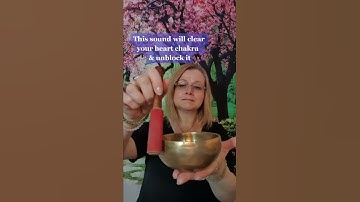 Thumbnail of Reiki to clear heart chakra. Tibetan singing bowl sound healing. #shorts