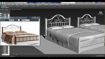 3dsmax Tutorials, Tutorial on Modeling a Stylish Bed for interior in 3dsmax