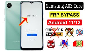 Samsung A03 Core Frp Bypass Android 11/12 | Samsung (Sm-a032f) Reset Google Account Without Pc