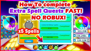 Completed EXTRA SPELL SLOT Quests without ROBUX | Making World 39 Shiny++ weapons in WFS Roblox