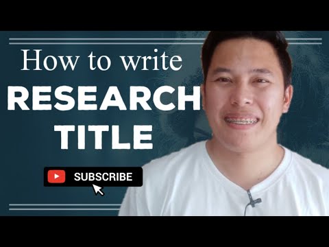 PAANO SUMULAT NG RESEARCH TITLE | Step by step guide - YouTube