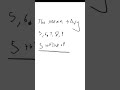 Finding the Mean in a Set Of Numbers #shorts #math