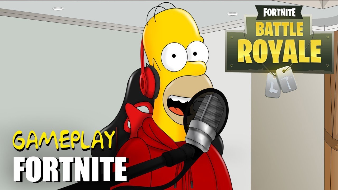 Homero Simpson jugando Fortnite (Gameplay) Simpsonized YouTube