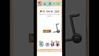 Brain Test Level 183 walkthrough Solution Help me carry this box to the dolly please.