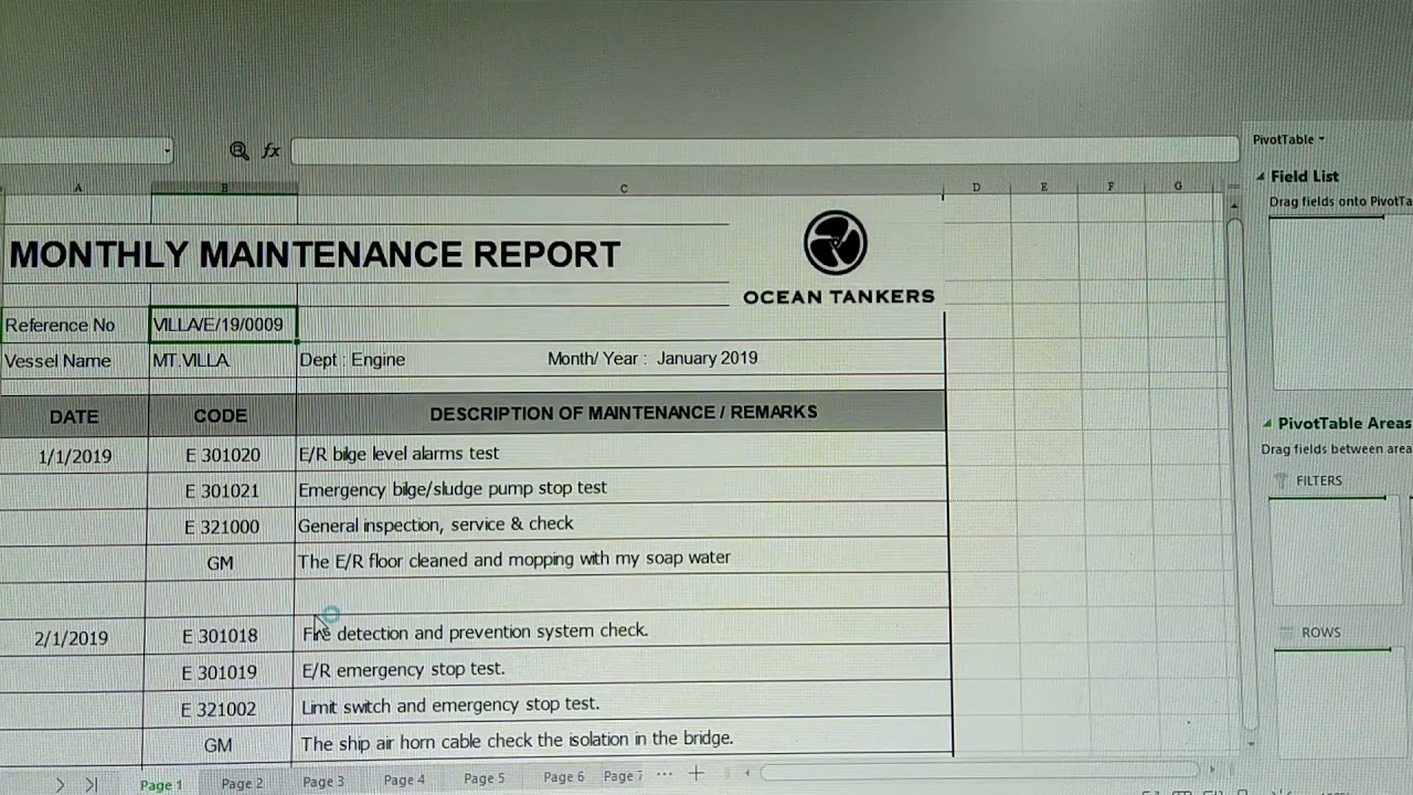 pms-montly-report-log-abstrac-pms-c-e-di-kapal-tanker-step-2-youtube
