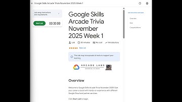Google Skills Arcade Trivia November 2025 Week 1  #googlecloud