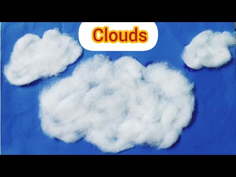 How to make clouds using cotton || cotton clouds diy ||clouds making with cotton