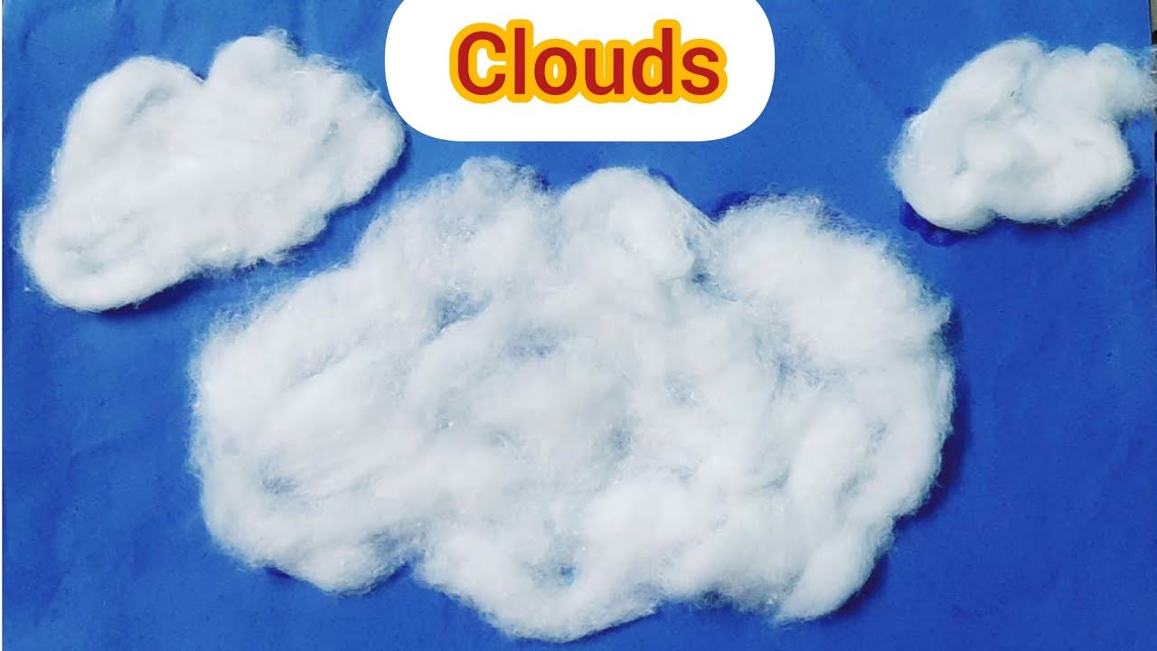 How to make clouds using cotton, cotton clouds diy