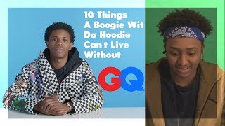 10 Things A Boogie Wit Da Hoodie Can't Live Without | GQ | REACTION