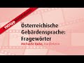 #VHStippBleibDaheim: Österreichische Gebärdensprache: Fragewörter