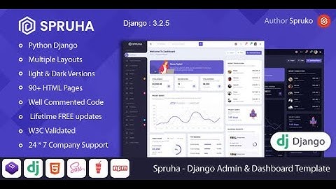 Spruha django admin Template