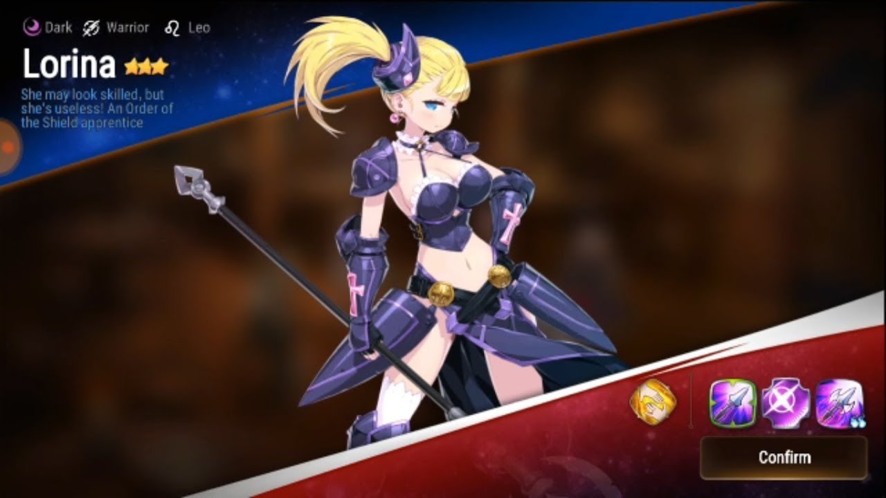 EpicSeven Recrutando Lorina Dark Warrior Summonada Do Amor E Odeio 