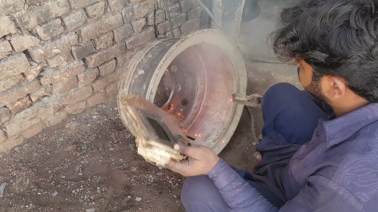 How to Replace and Repair Truck Tire Rim Plate | Truck Old Rim Replacement