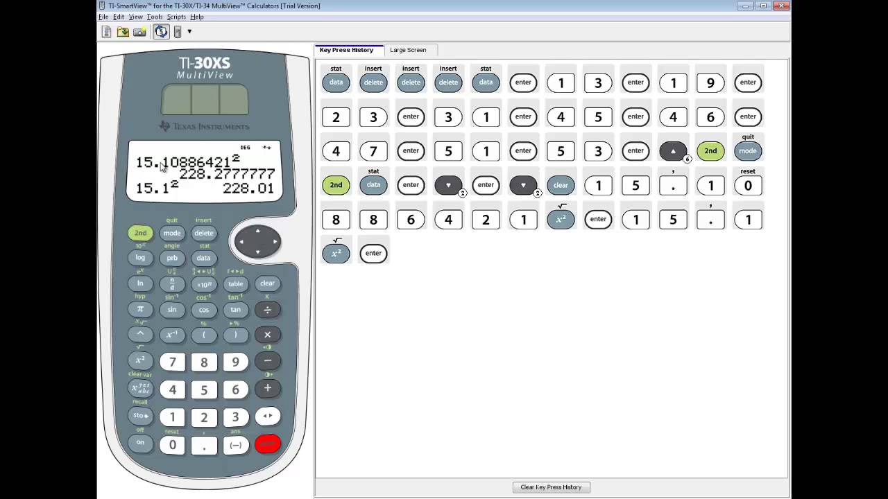 TI-30XS MultiView - Statistics - Sample Variance - YouTube