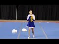 Cheerleader performs solo with big support at state competition
