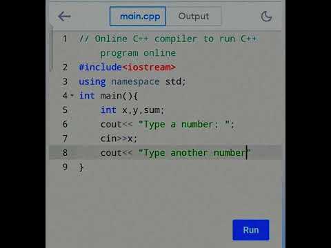 Simple C++ Program for Adding Two Numbers - YouTube