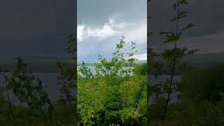 Rain clouds over calm waters | Cinematic Nature Escape 🌧️🌿