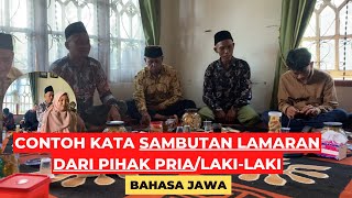 Sambutan Lamaran Pihak Pria Bahasa Jawa yang Sopan