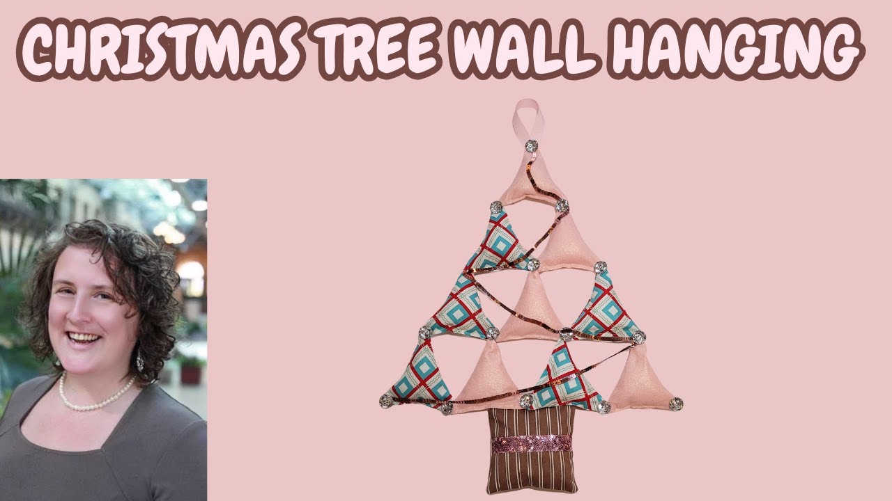 DIY fabric Christmas tree wall hanging using your sewing machine with Faodail Creation