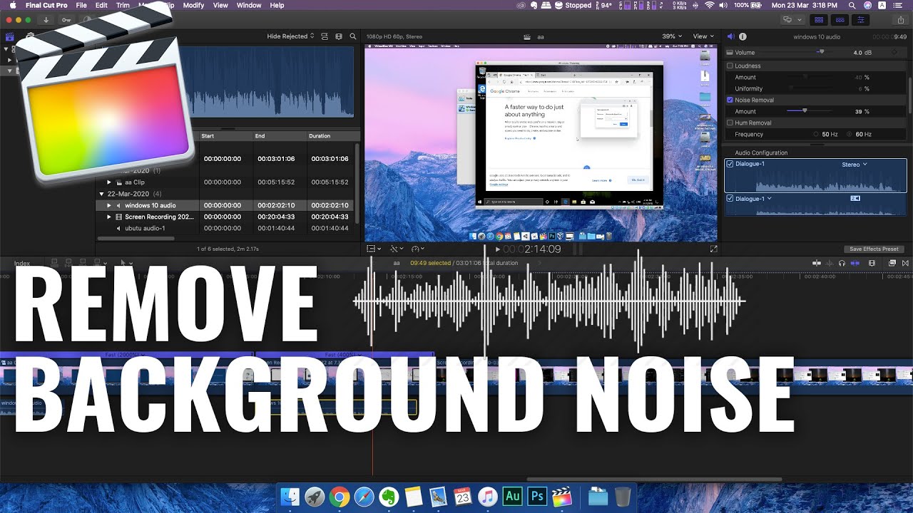 reduce noise final cut pro x free