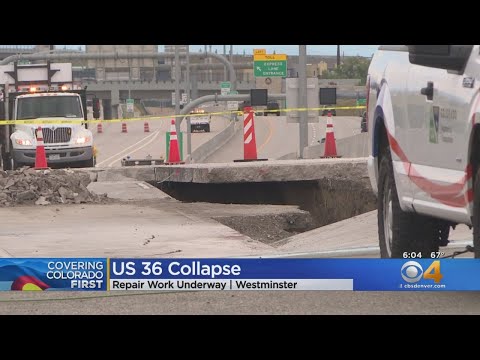 U S 36 Collapses Between Denver And Boulder Colorado In