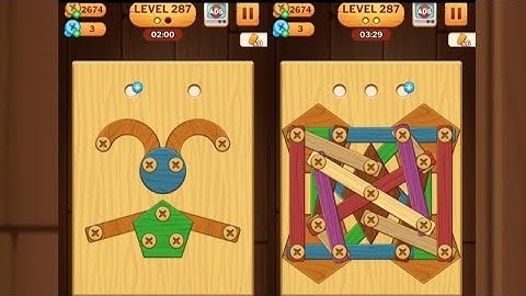Screw Puzzle: Wood Nut & Bolt - Level 287