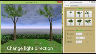 Green space plant landscaping implemented with JOGL