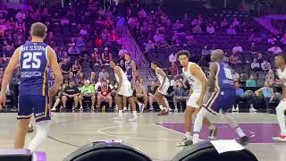 Shareef O’Neal guarding Victor Wembanyama